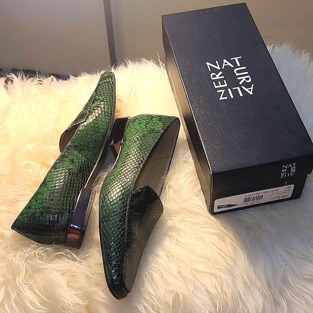 Naturalizer, 6.5 M, Forest Green Snake